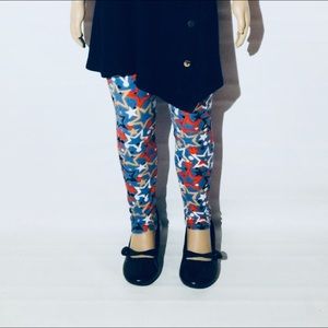 ⭐SALE⭐NEW Girls Kids Patriotic Red White Blue Star Leggings 4th July Pants